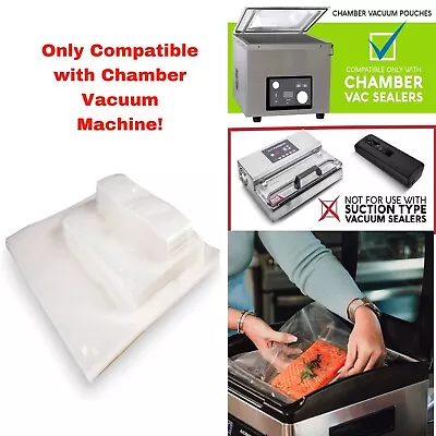 $17.50 • Buy For Chamber Vacuum Packing Sealer Bags 3 Mil Seal Pouches BPA FREE