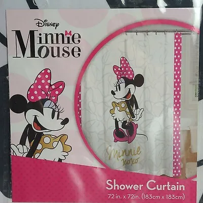Disney Minnie Mouse Shower Curtain Microfiber Fabric New 72 X 72 • $22