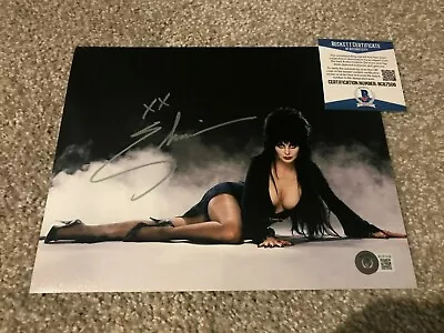 ELVIRA Signed Autograph 8x10 Photo CASSANDRA PETERSON HORROR BAS BECKETT • $140