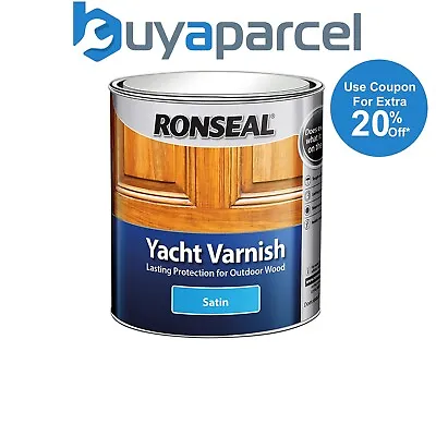 £32.50 • Buy Ronseal 30244 Exterior Yacht Varnish Satin 1 Litre RSLYVS1L
