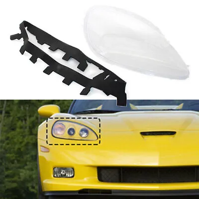 Headlight Lens Lamp Cover Replacement For Chevrolet Corvette C6 2005-2013 Clear • $72.63