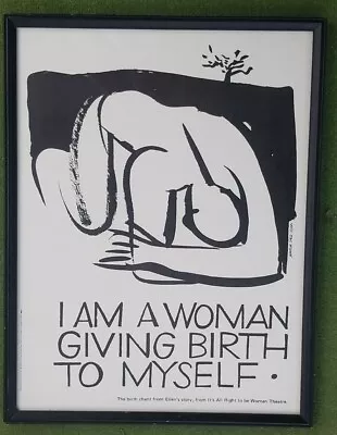 I AM A WOMAN GIVING BIRTH TO MYSELF 1973 Poster Print RIZZI Feminist Equal Right • $2400