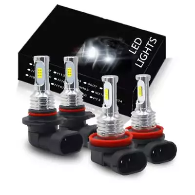 9005+H11 LED Headlight Super Bright Bulbs Kit 6500K White 80000LM High/Low Beam • $22.49