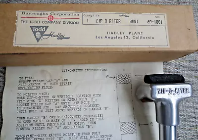 Antique Burroughs Address Labeler - Zip O Riter 30's W/ Orig Box & Instructions • $14.95