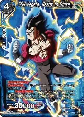 NM-Mint SS4 Vegeta Ready To Strike - BT16-145 - R - Foil Foil Realm Of The Gods • $0.99