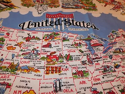 United States Map Souvenir  Tablecloth • $50