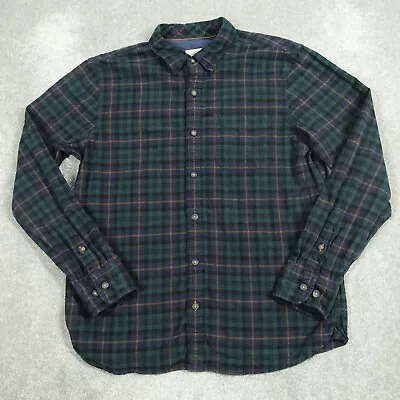 Fat Face Shirt Mens Medium Green Tartan Check Long Sleeve Button Up • £14.99