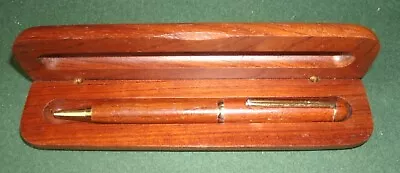 £10 • Buy Vintage Wooden Ballpoint With Gold Coloured Trim