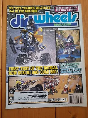 Vintage March 1996 Dirt Wheels ATV Magazine Honda Yamaha Suzuki Kawasaki Polaris • $17.60