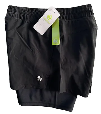 Nautica Competition Womens Shorts 2 In 1 Athletic Running GT21121 Black S M L XL • $23