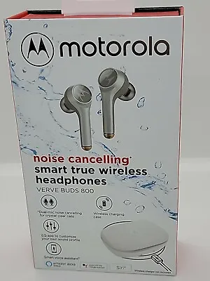 Motorola Noise Cancelling Smart True Wireless Headphones Verve Buds 800 - WHITE • $39.99