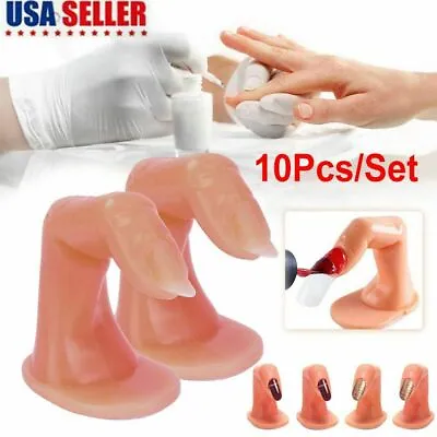 10 Pcs Practice Fake Finger Model For Hand Manicure Nail Art Training Display • $8.89