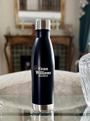 NIB EVAN WILLIAMS Bourbon Whiskey Logo 10.5” Black Insulated Water Bottle/Flask • $24.99