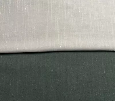 Linen Looking Vicose  Fabric Beig And Khaki Soft And Drapey 55  Wide By Metre • £0.99