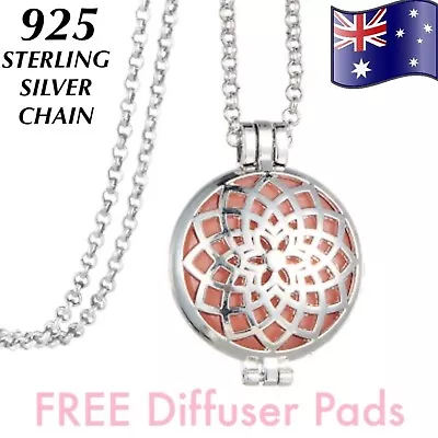 Sunflower Aromatherapy Essential Oil Diffuser Locket Pendant 925 Necklace Gift • $13.50