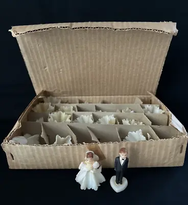 Vintage Wilton Plastic Cake Decoration Brides Groom Wedding Box Chicago • $22.99