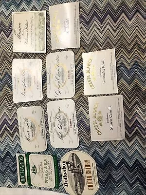 Lot Of 10 Vintage Unused Wine Labels • $20