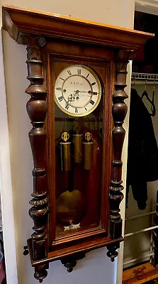 Antique 3 Weight Vienna Regulator Clock Sonnerie Quarter Strike- FJ Stöger • $725