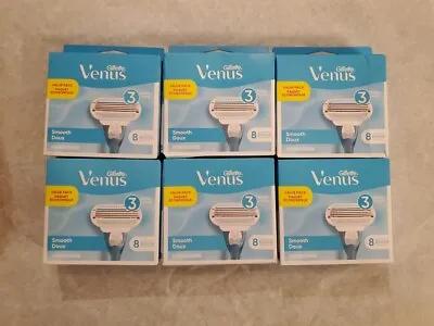 Lot Of 6 Gillette Venus Smooth Doux Women's Razor 8ct (SOME SIGHTLY DAMAGED) • $40.50