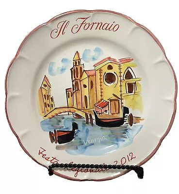 2012 IL FORNAIO FESTA REGIONALE ~ Venezia Italy ~ 10  HAND PAINTED DINNER PLATE • $24.99