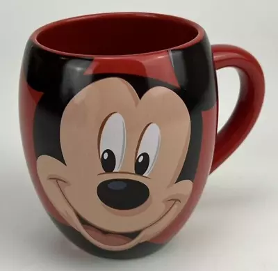 Authentic Disney Parks Mickey Mouse Oh Boy! Red Ceramic Coffee Cup Mug 20 Oz • $14.99