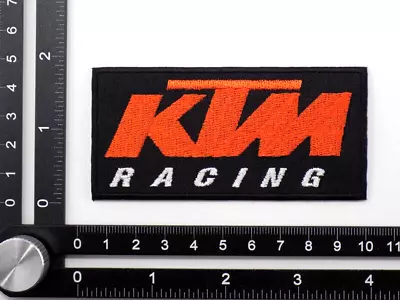 KTM RACING EMBROIDERED PATCH IRON/SEW ON ~3-5/8  X 1-3/4  MOTORCYCLES RC 16 DUKE • $7.99