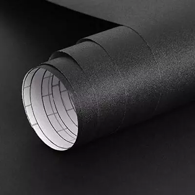 Black Contact Paper Vinyl Shelf Adhesive Peel And Stick Wallpaper Removable • $9.30