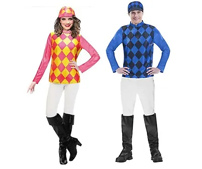 Melbourne Cup Horse Racing Jockey Costume Adult Womens Ladies Men • £14.88