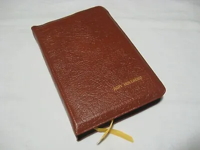 Vintage CALFSKIN Leather HOLY BIBLE Missionary Edition Ready References Book • £39.57