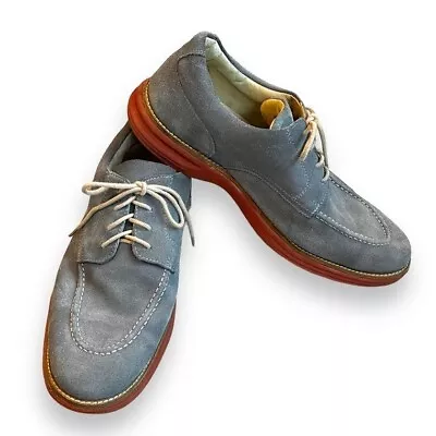 Martin Dingman Casual Shoes Suede Lace Up Gray Preppy Classic Comfort Size 10.5 • $39.99