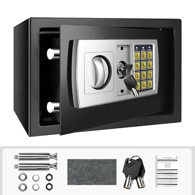 Electronic Password Security Safe Money Cash Deposit Box Office Home Safety Mini • £28.27