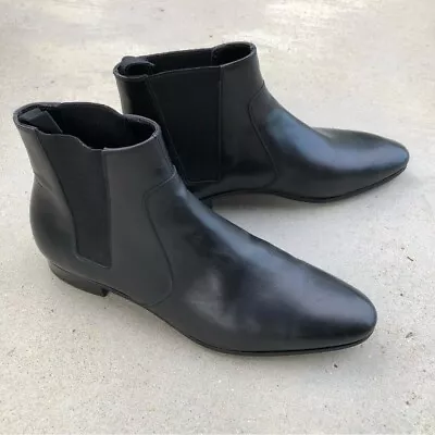 Saint Laurent Paris Black Leather Chelsea Boots 38.5 - Worn By Ellen Degeneres!! • $359.95