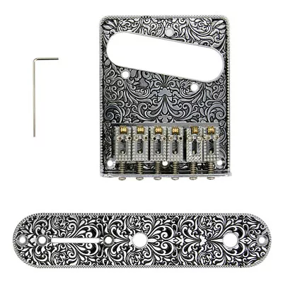 Bridge 6-Saddles Volume Control Plate For Fender Telecaster Electric Guitar • $44.38