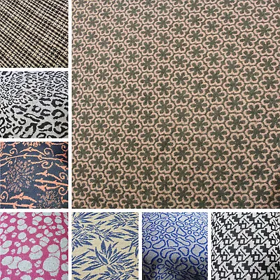 £9.99 • Buy Heavy Wool Blend Fabric Reversible Prints 145cm Wide Soft Upholstery Furnishing