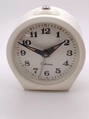 Vintage Alarm Clock Sevani Mechanical USSR • $39.98