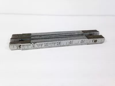 Vintage Lufkin Rule Co. 72  Folding Aluminum/Brass Ruler No. 1206 Saginaw Mich. • $14.39