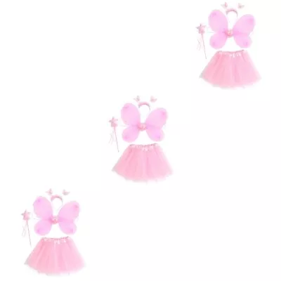  3 Sets Adult Costumes Fairy Wings Butterfly Four Piece Make Up • £24.99