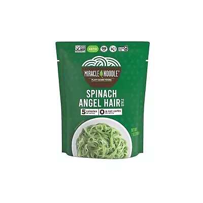 Miracle Noodle Spinach Angel Hair Pasta - Ready-To-Eat Plant Based Shirataki Noo • $16.99