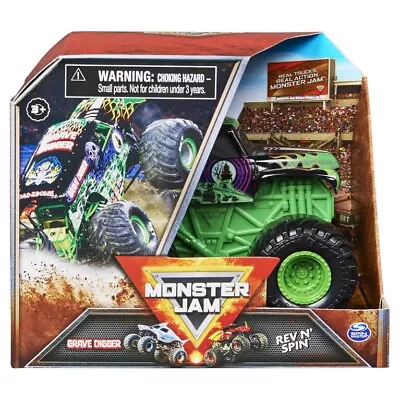 Spin Master Monster Jam Rev 'N Spin Grave Digger 1:43 Monster Truck NEW • $14.95