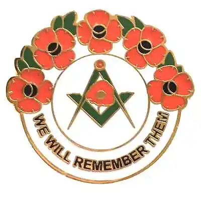 £6 • Buy Masonic We Will Remember Them Remembrance  Lapel Pin Badge Smartbadge®