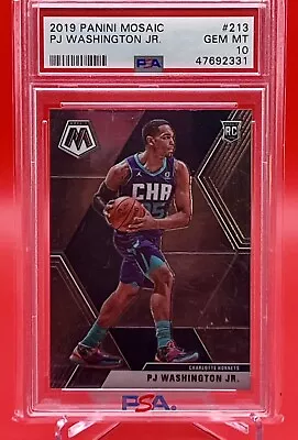 2019-20 Panini Mosaic PJ Washington Jr RC  PSA 10 Mavericks • $19.99