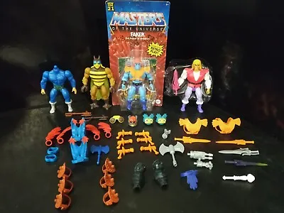 Motu Origins Faker Buzz Off Three Prince Adam Fodder Parts Custom Set Lot • $89