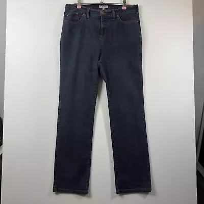 M&S Per Una Jeans 32” W 30” L Straight Leg Indigo Denim Trousers Stretch Women’s • £9.95