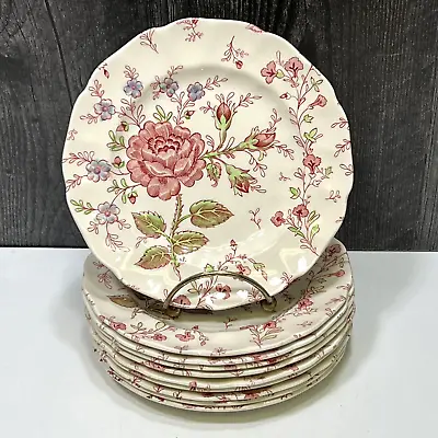 Set Of 10 Rose Chintz Johnson Brothers Bread Butter Side Plates 6 1/8  • $61.60