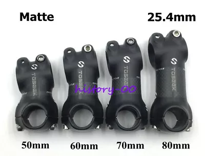 25.4mm 3K Carbon Aluminium MTB Road Bike Bicycle Short Handlebar Stem 5/6/7/8cm • $13.59