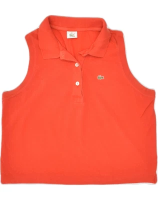 £18.54 • Buy LACOSTE Womens Sleeveless Polo Shirt Size 44 Large Red Cotton VR11