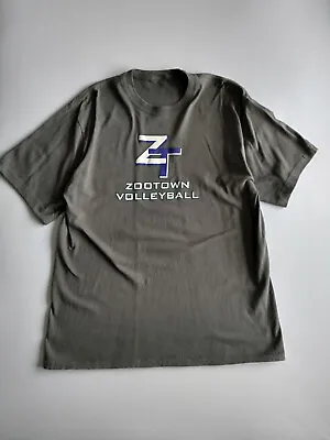 Men's Grey USA Volleyball Team Club T-Shirt America Short Sleeve Sports Logo | L • $12.43