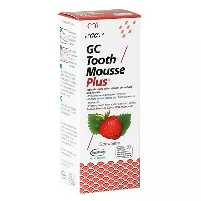 GC Tooth Mousse Plus 40g - Strawberry Creme Extra Protection Dental Plaque • $37.25