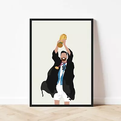 LEO  GOAT  MESSI - Albicelestes - FIFA WORLD CUP - Digital Art Poster Print • $9.71