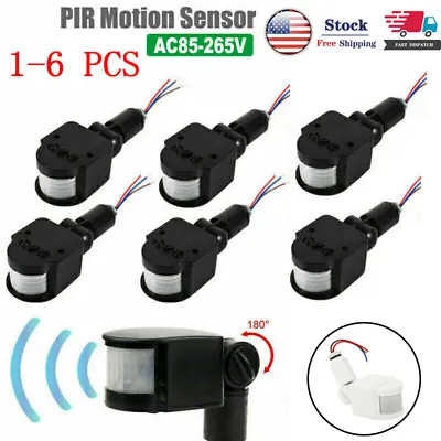 Lot Outdoor LED Security PIR Infrared Motion Sensor Detector Switch Wall Light • $20.99